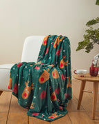 Happy Winter Sofa Throw 120x160 cm Green (view 2)