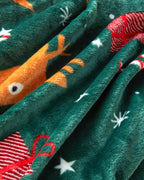 Happy Winter Sofa Throw 120x160 cm Green (view 3)