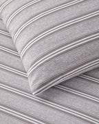 Sleek Lines Easy Iron Duvet Cover Set Gray (view 5)