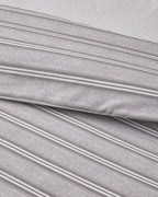 Sleek Lines Easy Iron Duvet Cover Set Gray (view 12)