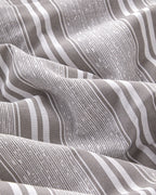 Sleek Lines Easy Iron Duvet Cover Set Gray (view 15)