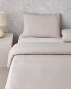 Linework Easy Iron Duvet Cover Set - Light Damson - Double 200x220 cm (view 2)