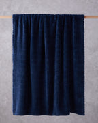 Natural Checkers Jacquard Wellsoft TV Blanket 120x160 cm Night (view 4)