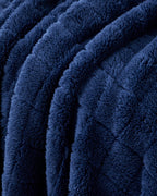 Natural Checkers Jacquard Wellsoft TV Blanket 120x160 cm Night (view 6)