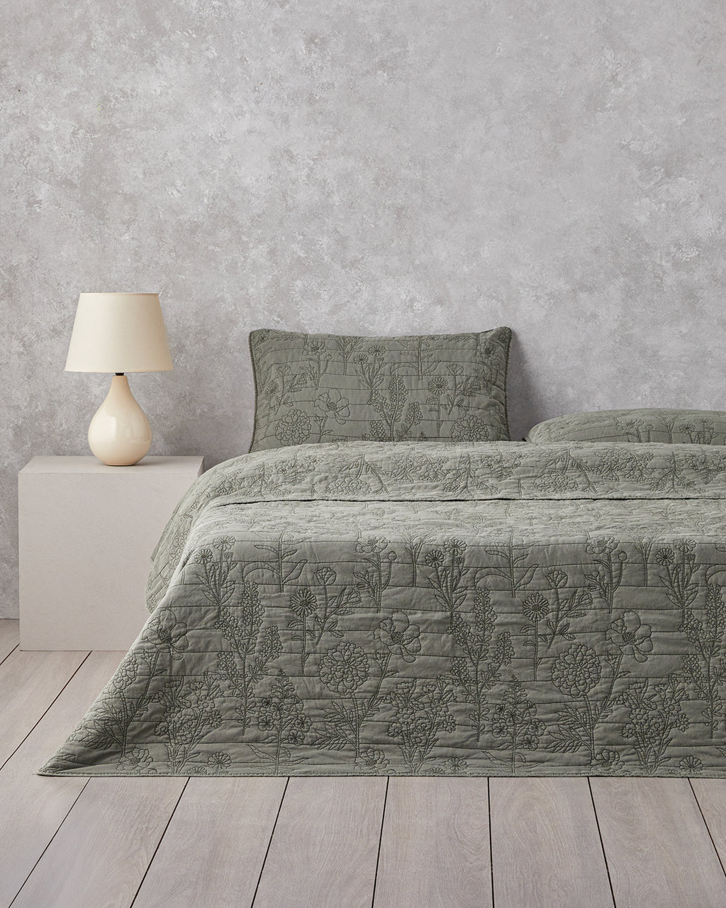 Bed Spread Set Green - Single 160x220 cm