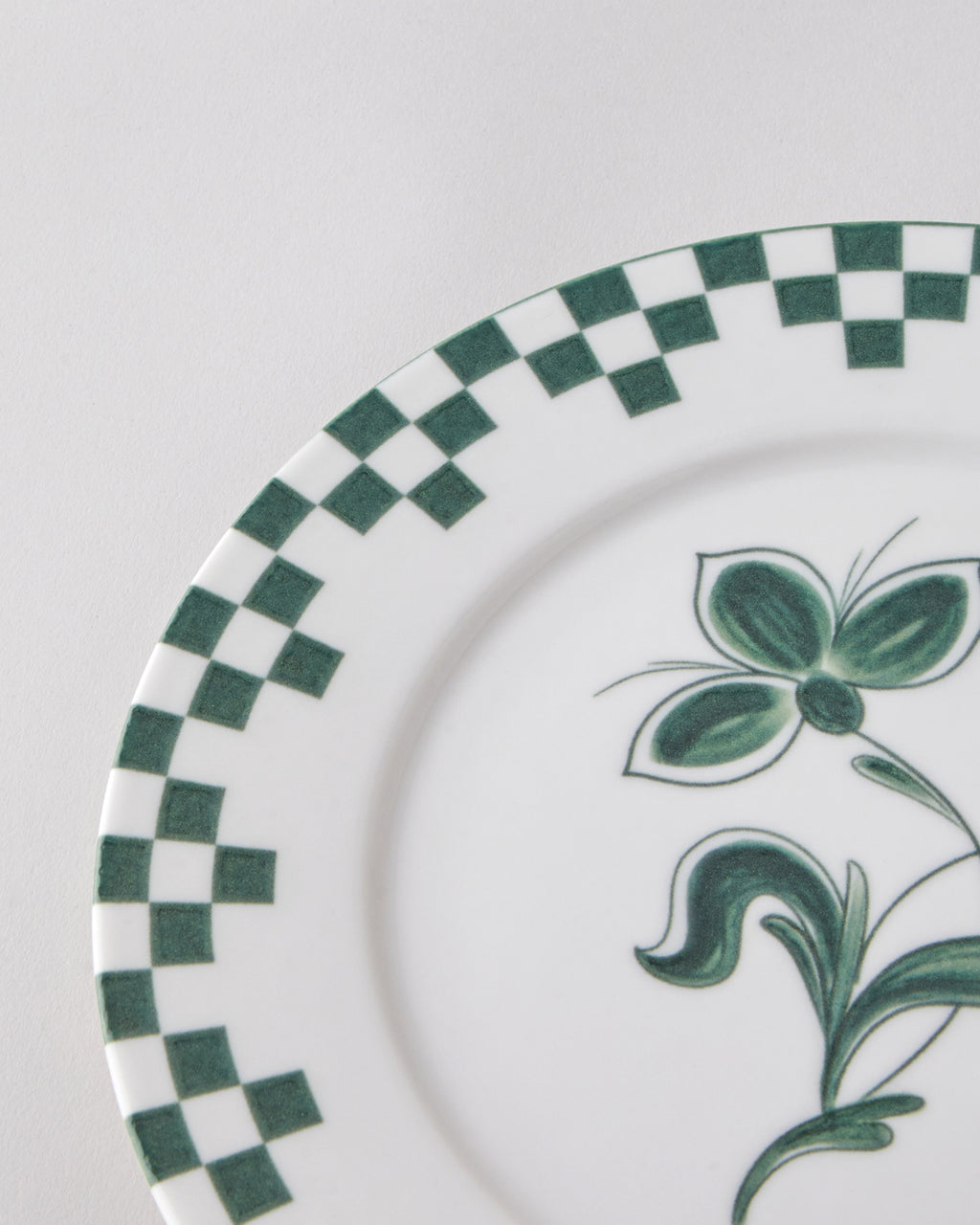 Porcelain Serving Plate 25 cm Green (view 3)