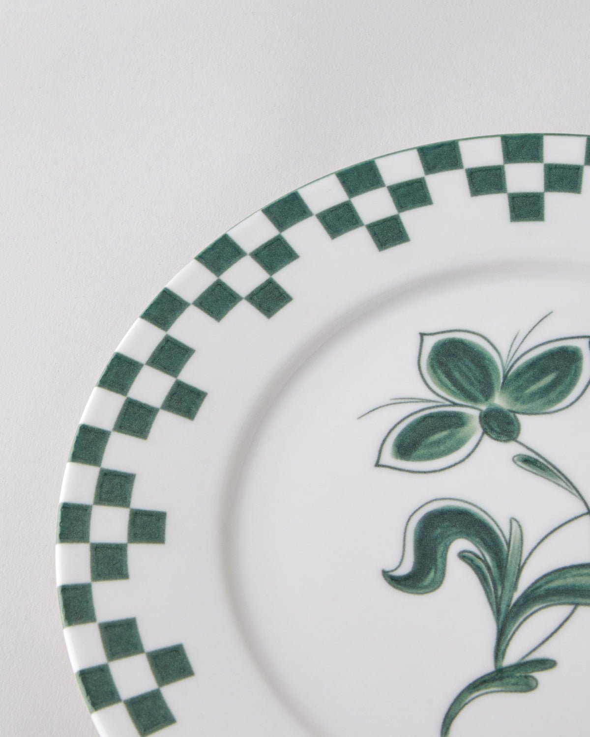 Porcelain Serving Plate 25 cm Green (view 3)