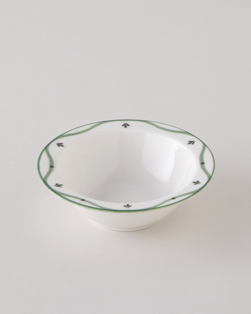 Porcelain Bowl.. Green - 14 cm
