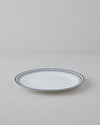 Porcelain Serving Plate 25 cm Black - White