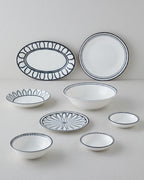 Porcelain Serving Plate 25 cm Black - White (view 4)