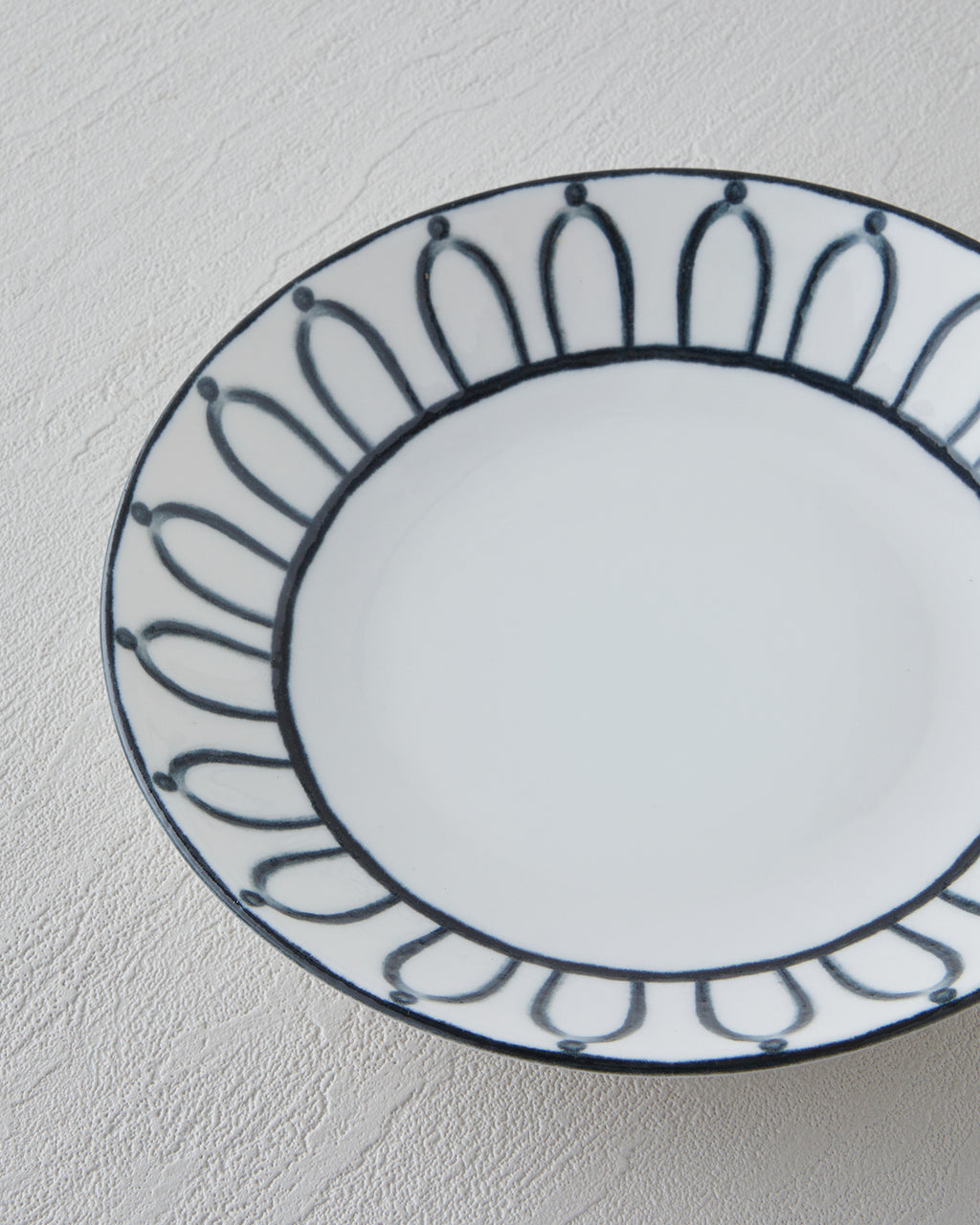 Porcelain Deep Plate 19 cm Black - White (view 3)