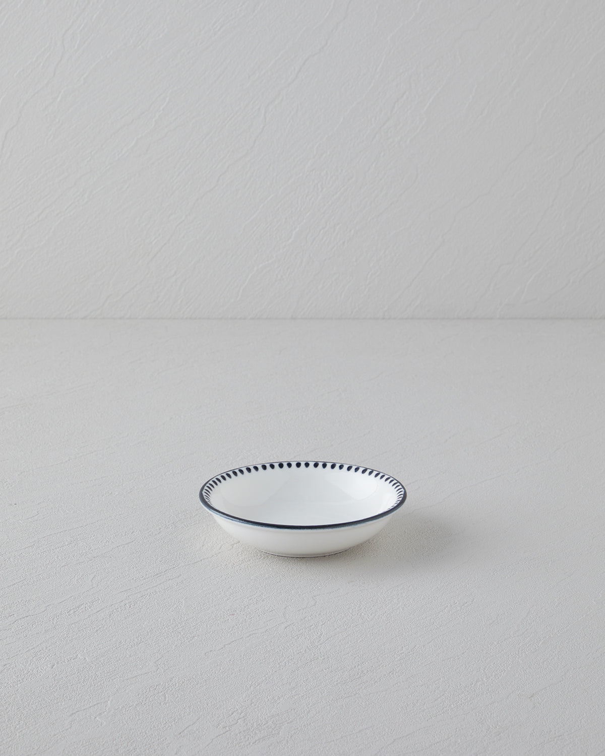 Black Dots Porcelain Snack Bowl 11 cm Black - White