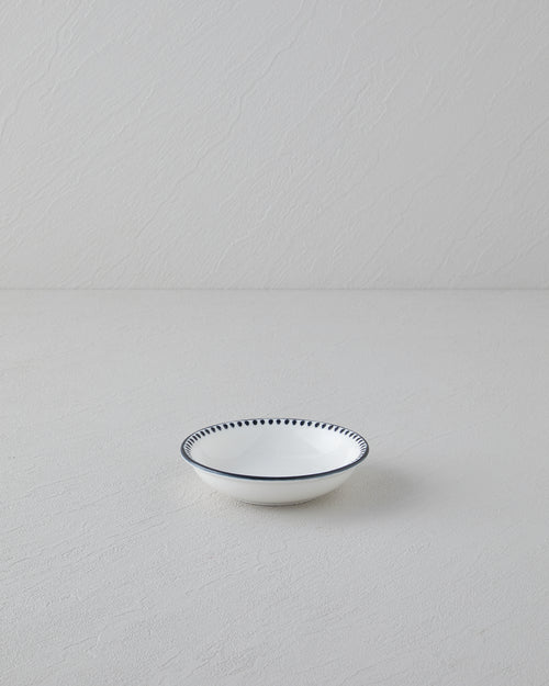 Black Dots Porcelain Snack Bowl 11 cm Black - White