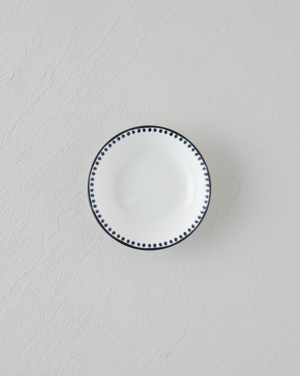 Black Dots Porcelain Snack Bowl 11 cm Black - White (view 2)