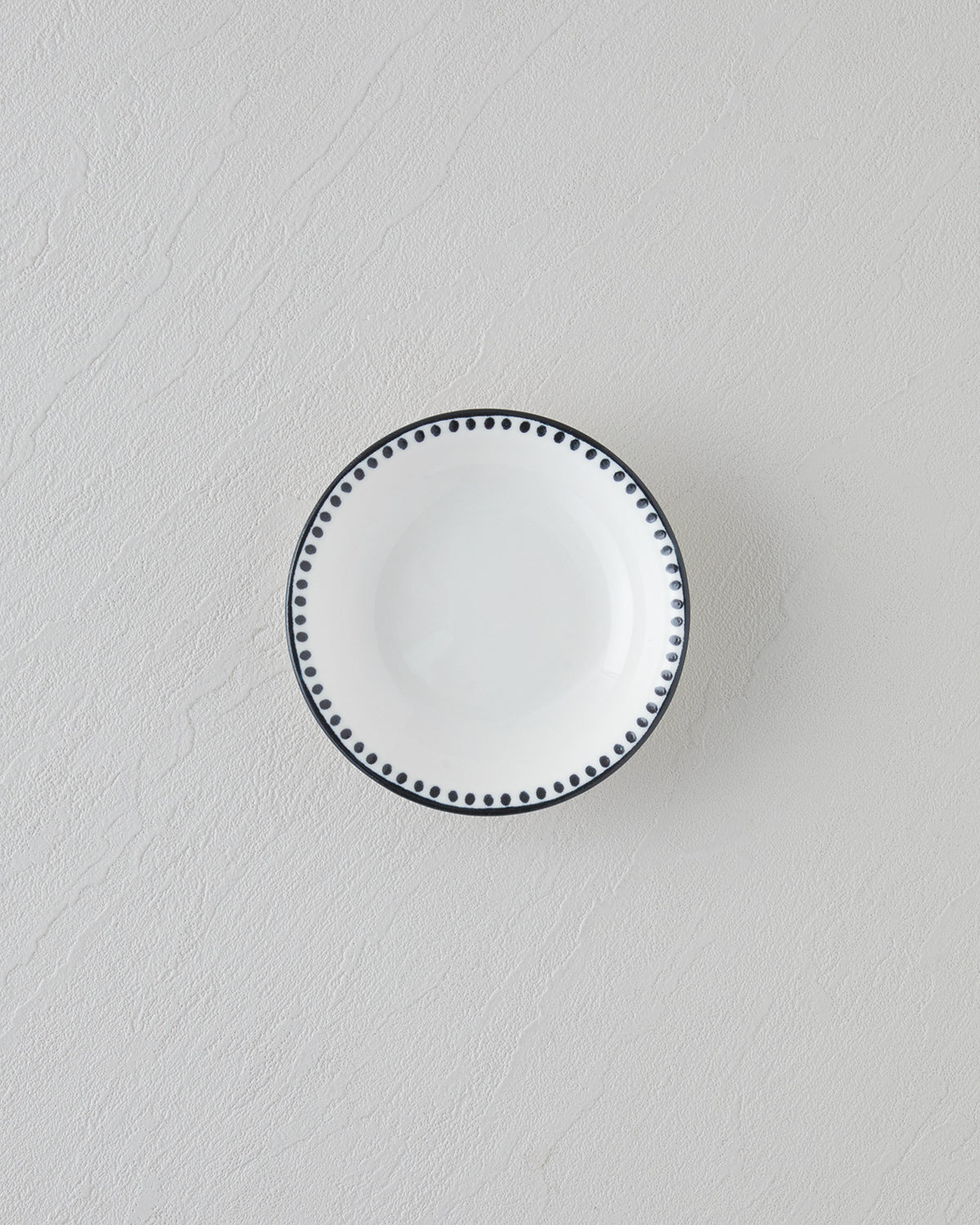 Black Dots Porcelain Snack Bowl 11 cm Black - White (view 2)