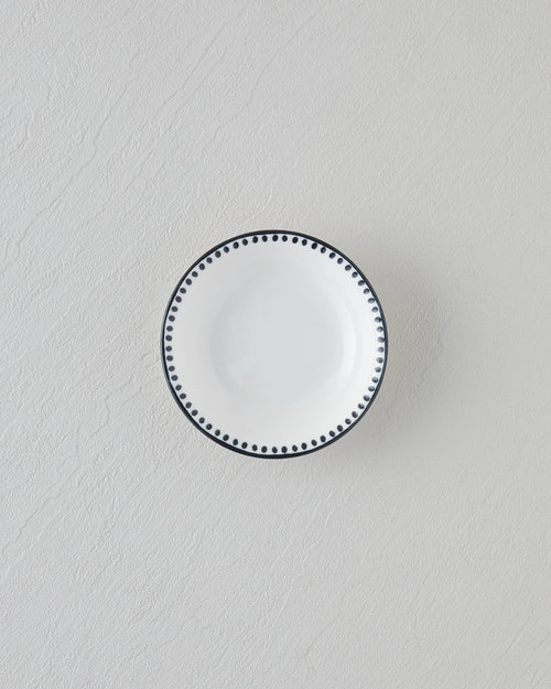 Black Dots Porcelain Snack Bowl 11 cm Black - White (view 2)