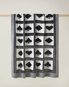 Fun Sofa Throw 130x170 cm Black - White