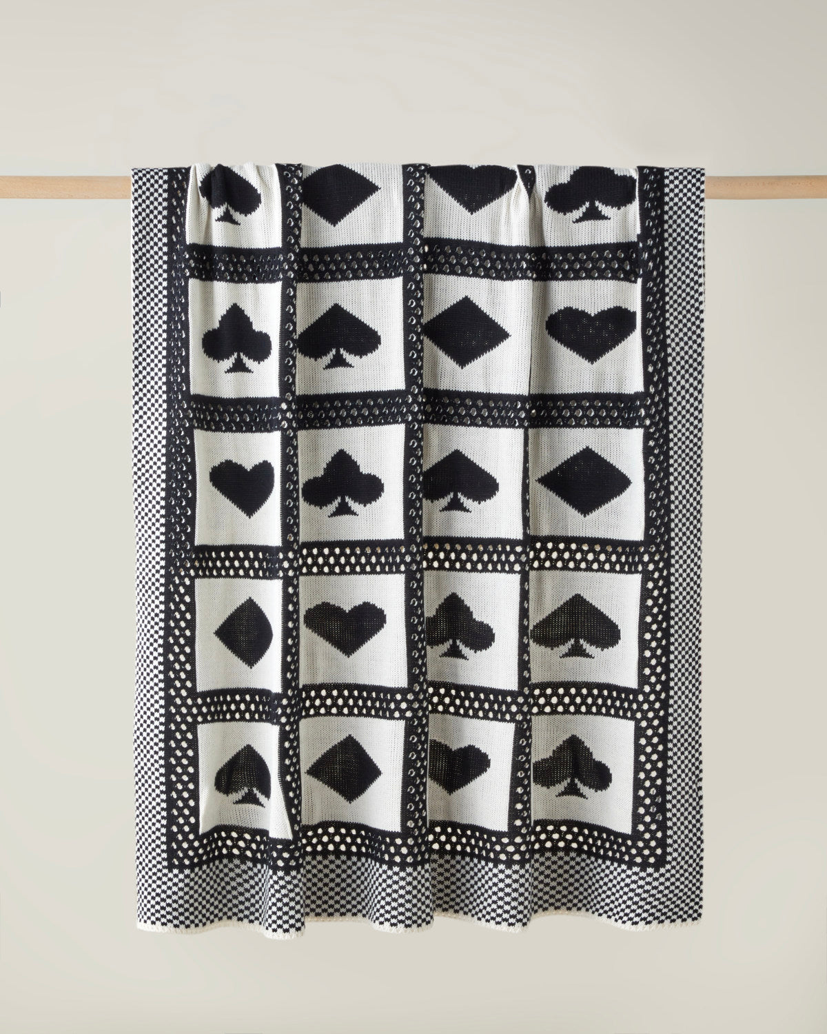 Fun Sofa Throw 130x170 cm Black - White