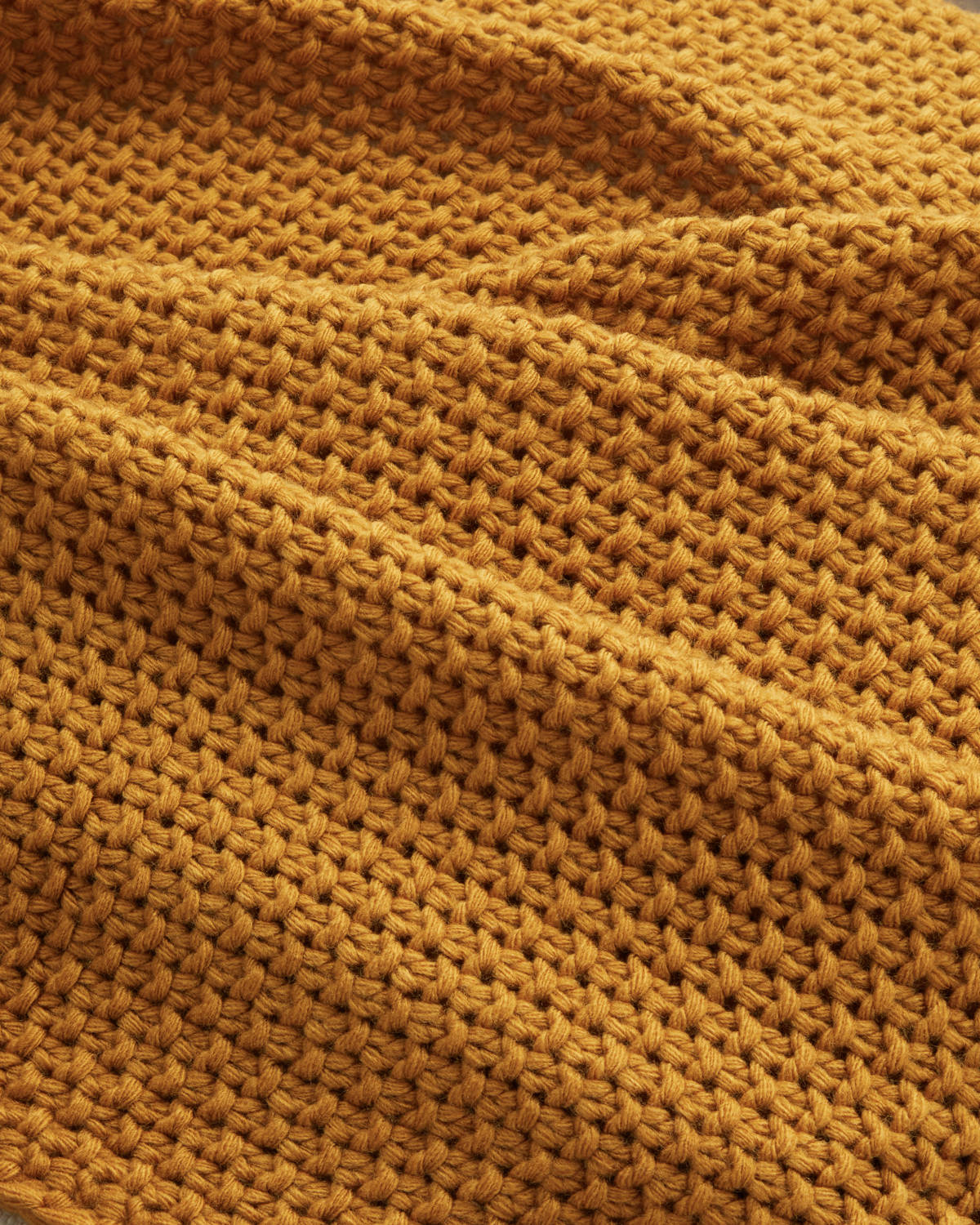 Celeste Sofa Throw 130x170 cm Mustard (view 3)