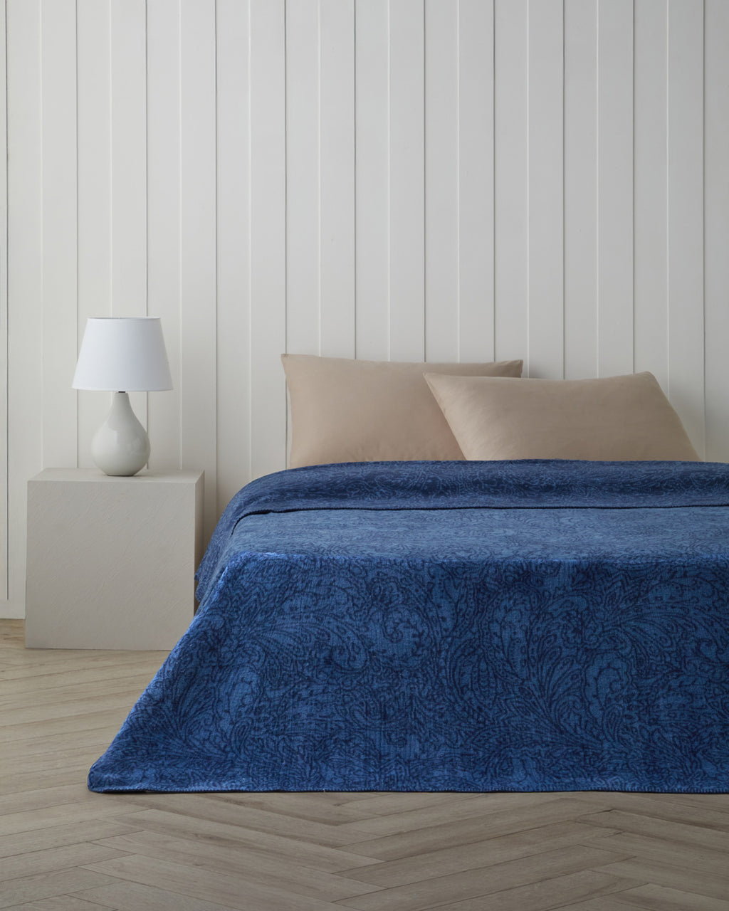 Cotton Blanket - Navy Blue - Double 200x220 cm