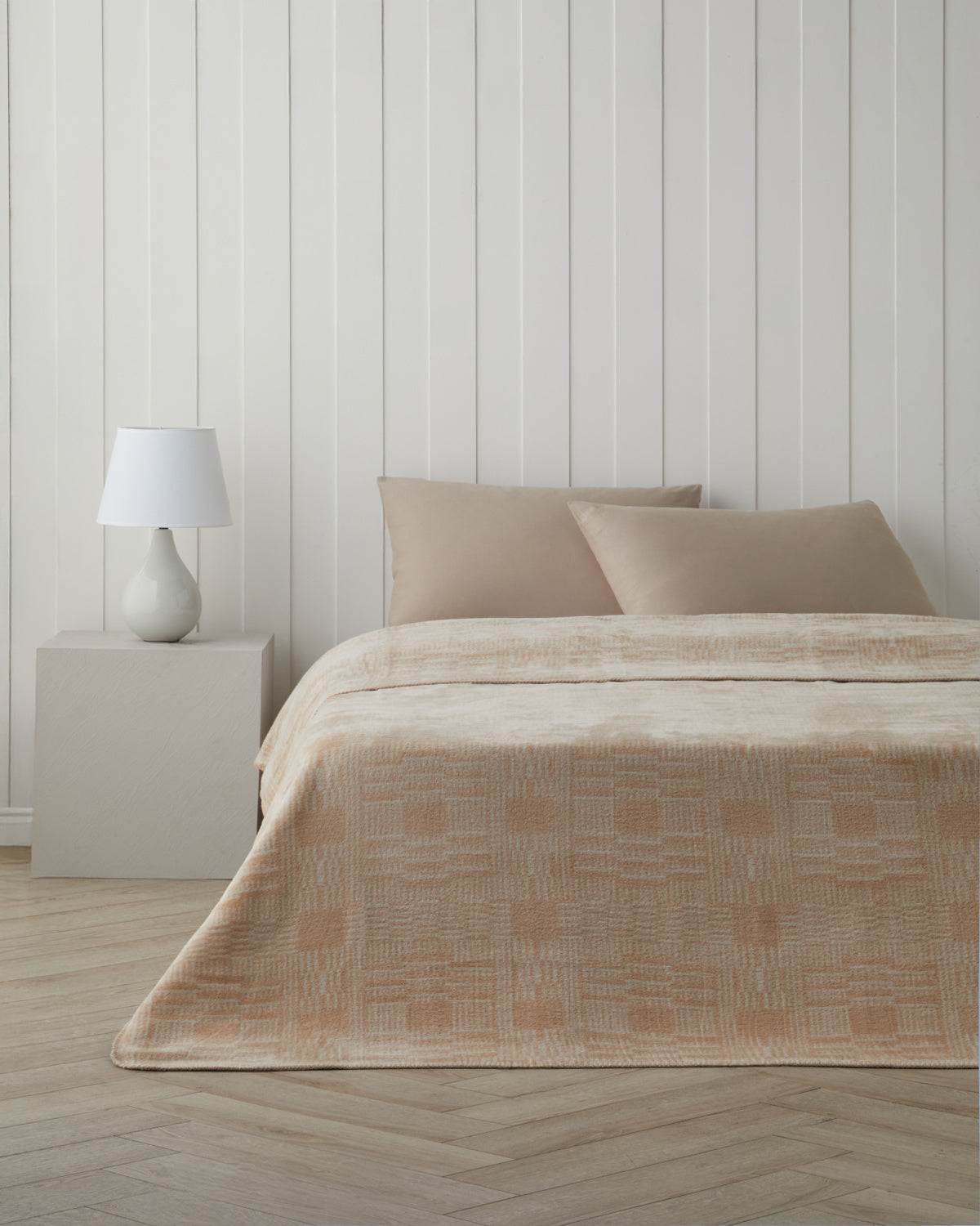 Cotton Single Size Blanket 150x200 cm Ecru