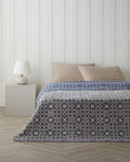 Cotton Double Size Blanket 200x220 cm Blue