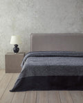 Modern Chevron Cotton Acrylic Double Size Blanket 200x220 cm Dark Gray