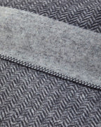 Modern Chevron Cotton Acrylic Double Size Blanket 200x220 cm Dark Gray (view 2)