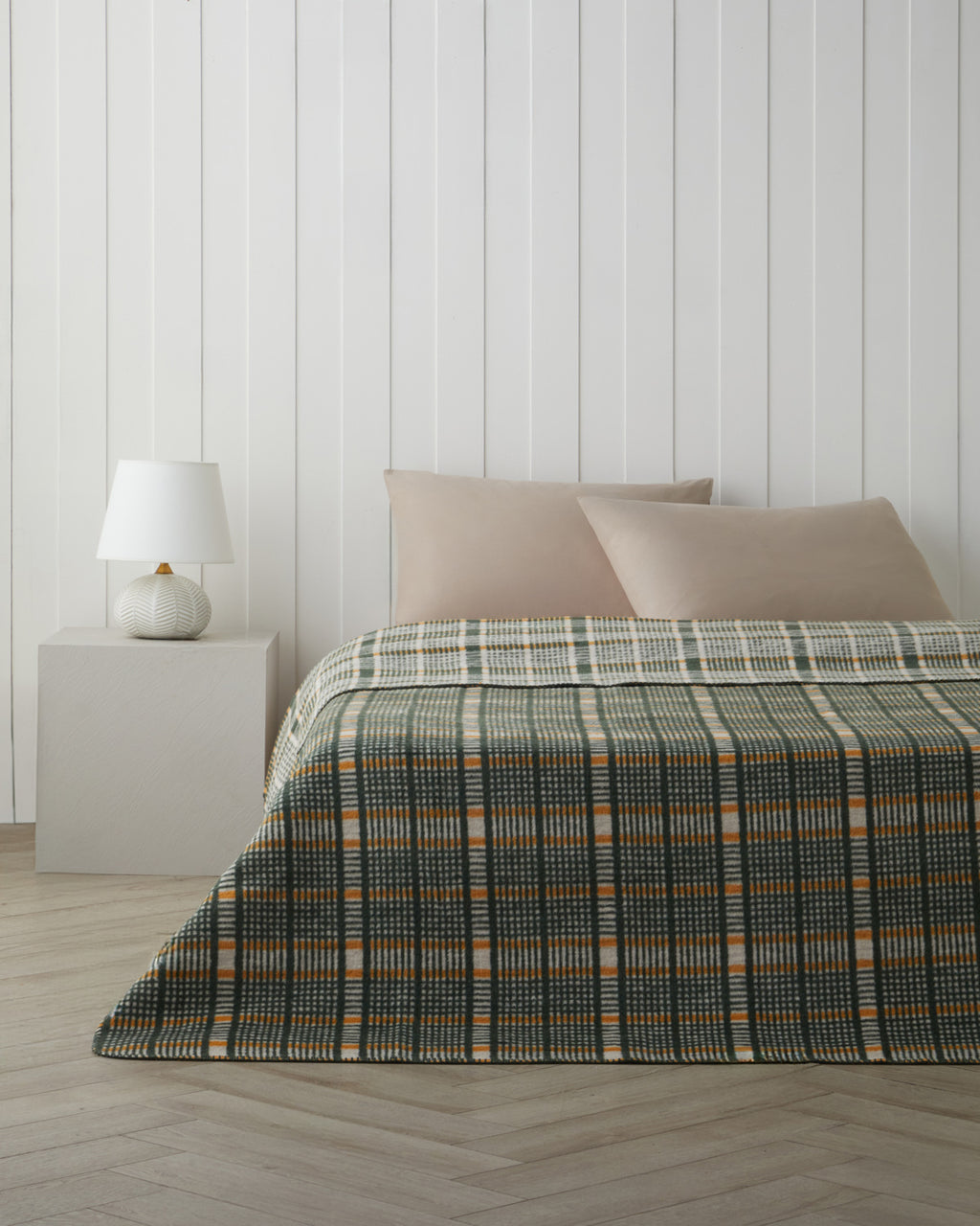 Plaid Tale Cotton Acrylic Single Size Blanket 150x200 cm Dark Green