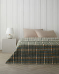 Plaid Tale Cotton Acrylic Single Size Blanket 150x200 cm Dark Green