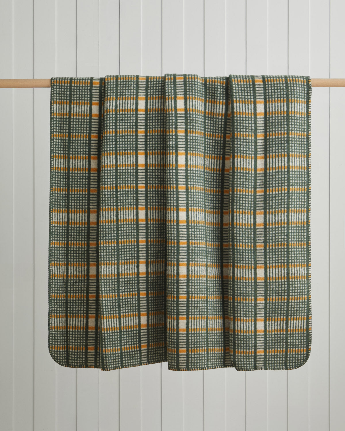 Plaid Tale Cotton Acrylic Single Size Blanket 150x200 cm Dark Green (view 2)
