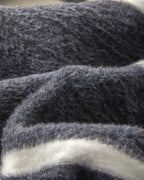 Modern Line Cotton Acrylic Blanket Gray (view 3)
