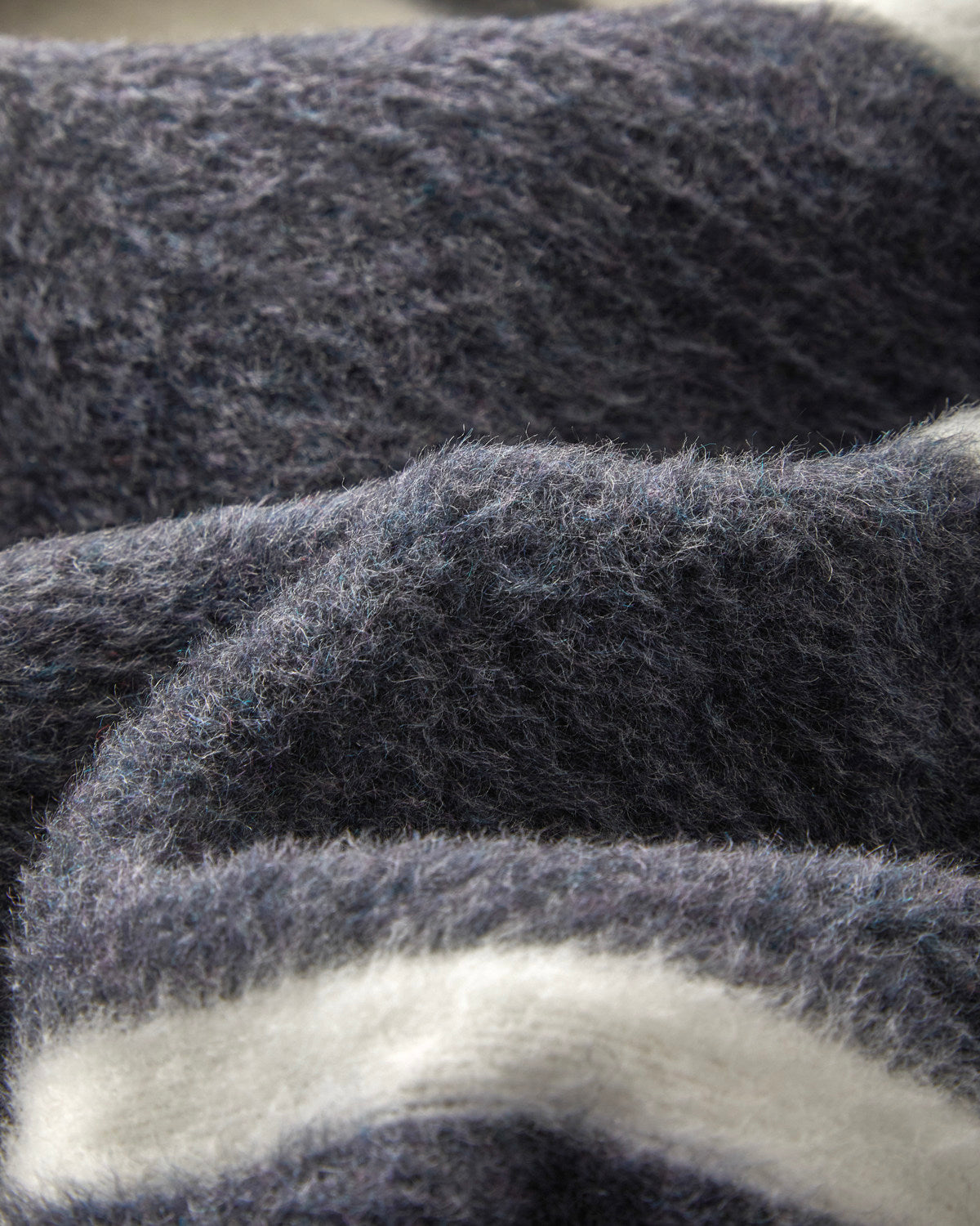 Modern Line Cotton Acrylic Blanket Gray (view 3)