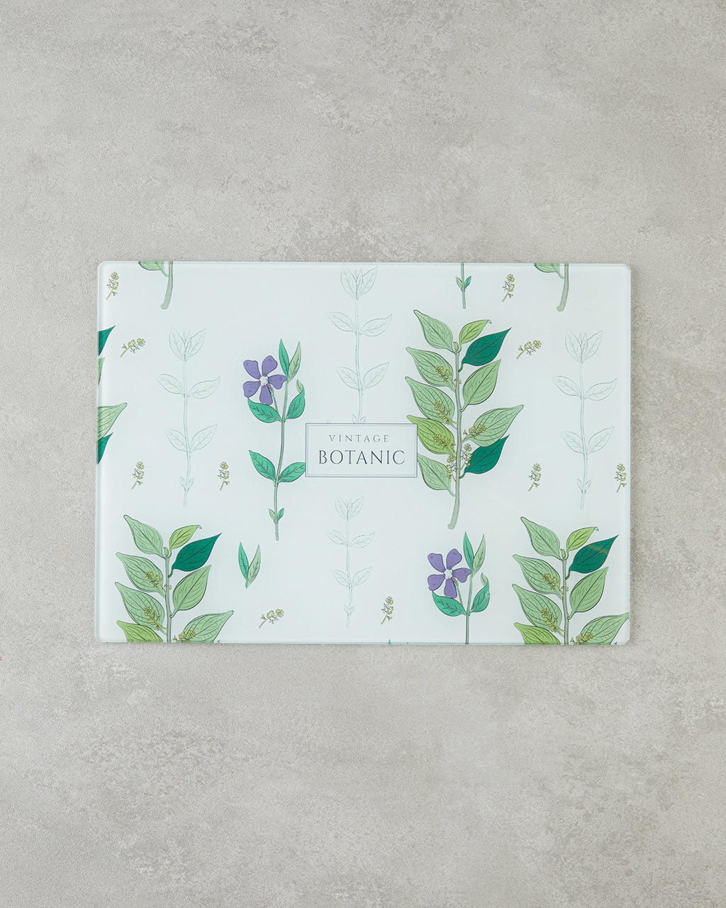 Glass Cutting Board 25x35 cm Green-White