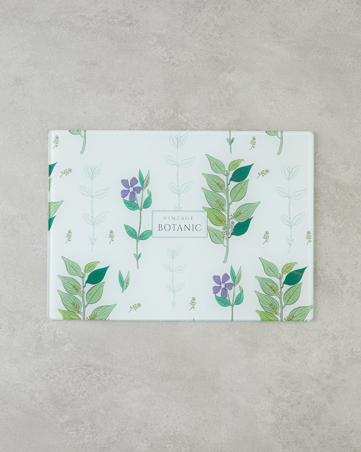 Glass Cutting Board 25x35 cm Green-White