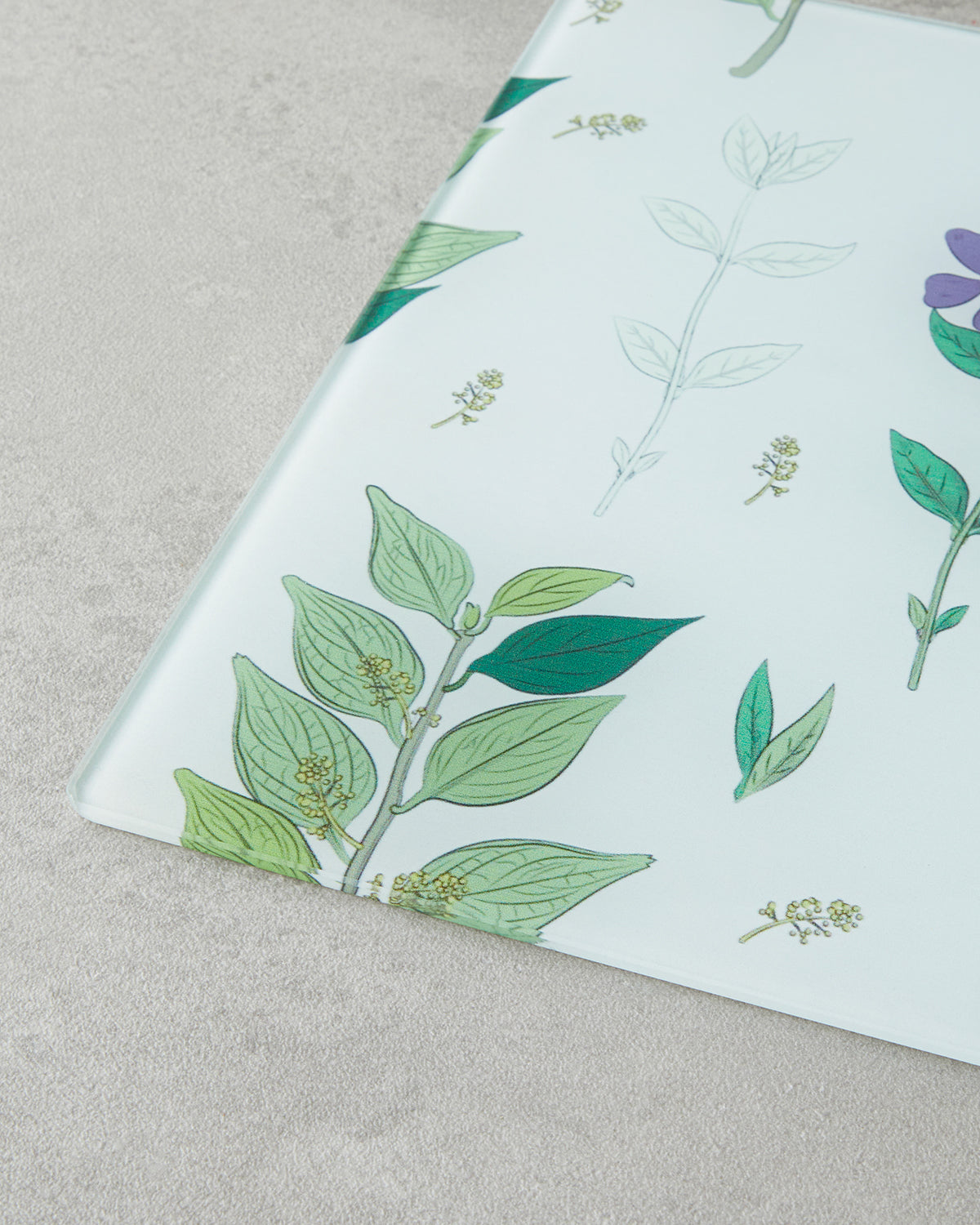 Glass Cutting Board 25x35 cm Green-White (view 2)