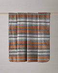 Bold Stripe Cotton Acrylic Double Size Blanket 200x220 cm Dark Gray