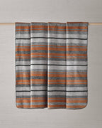 Bold Stripe Cotton Acrylic Double Size Blanket 200x220 cm Dark Gray