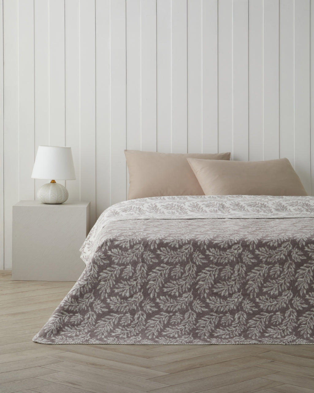 Foliage Cotton Acrylic Blanket Pebble (view 4)