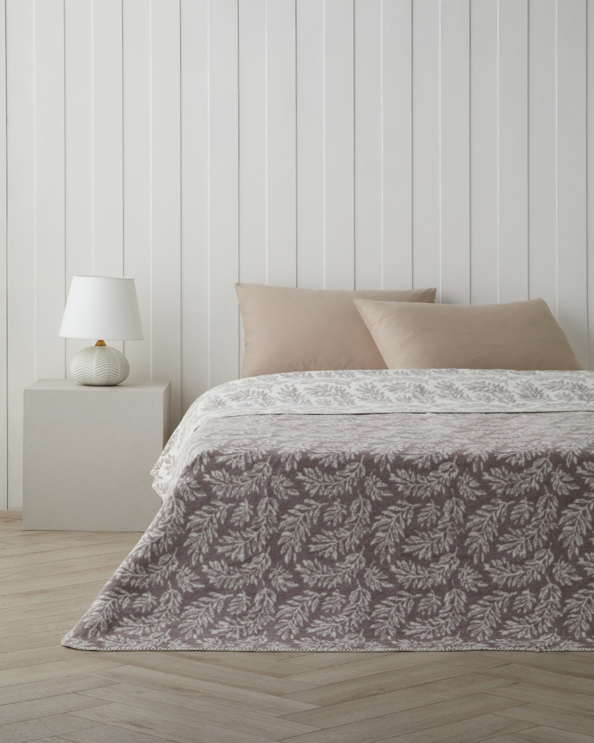 Foliage Cotton Acrylic Blanket Pebble (view 4)