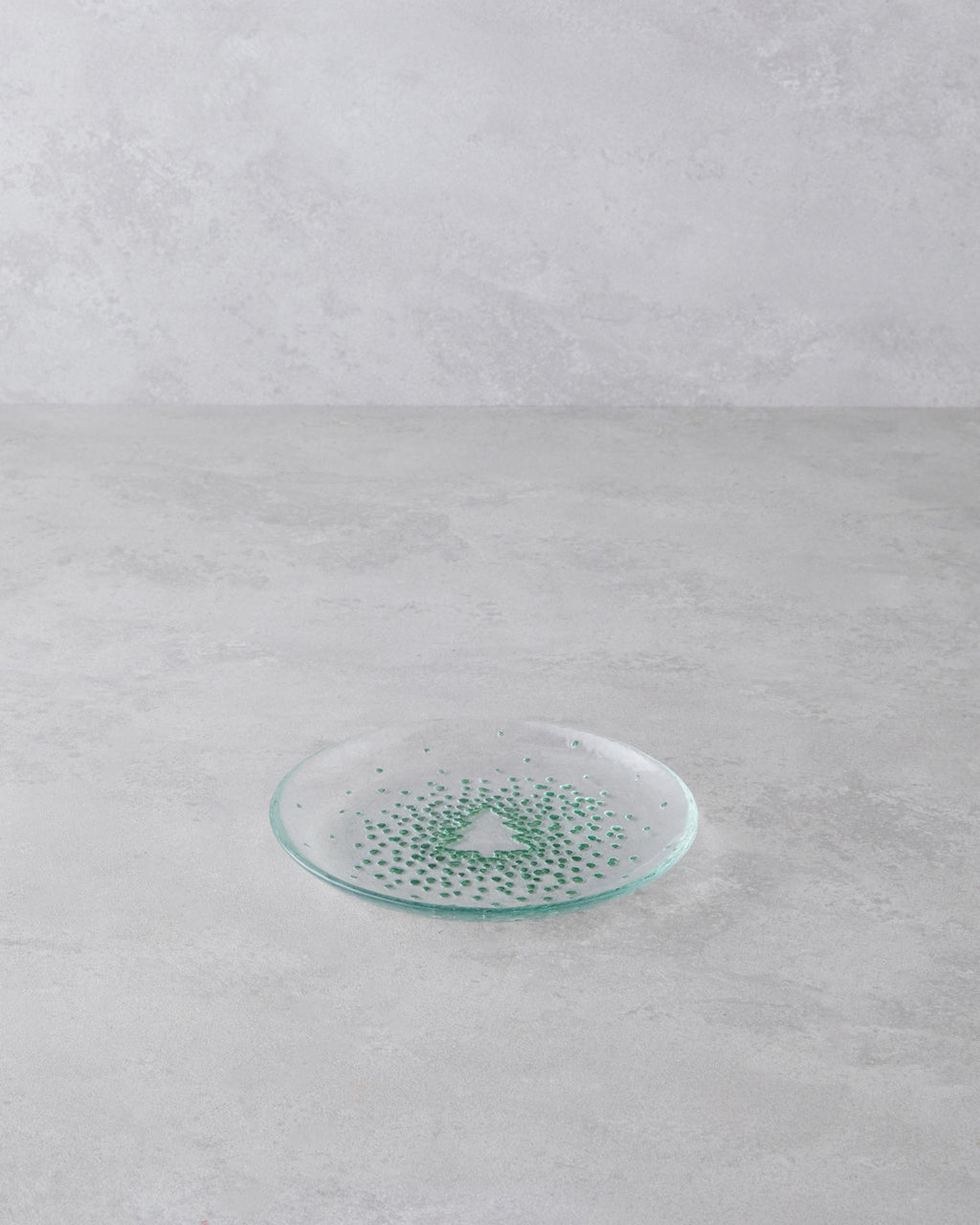 Glass Cake Plate 16 cm Green