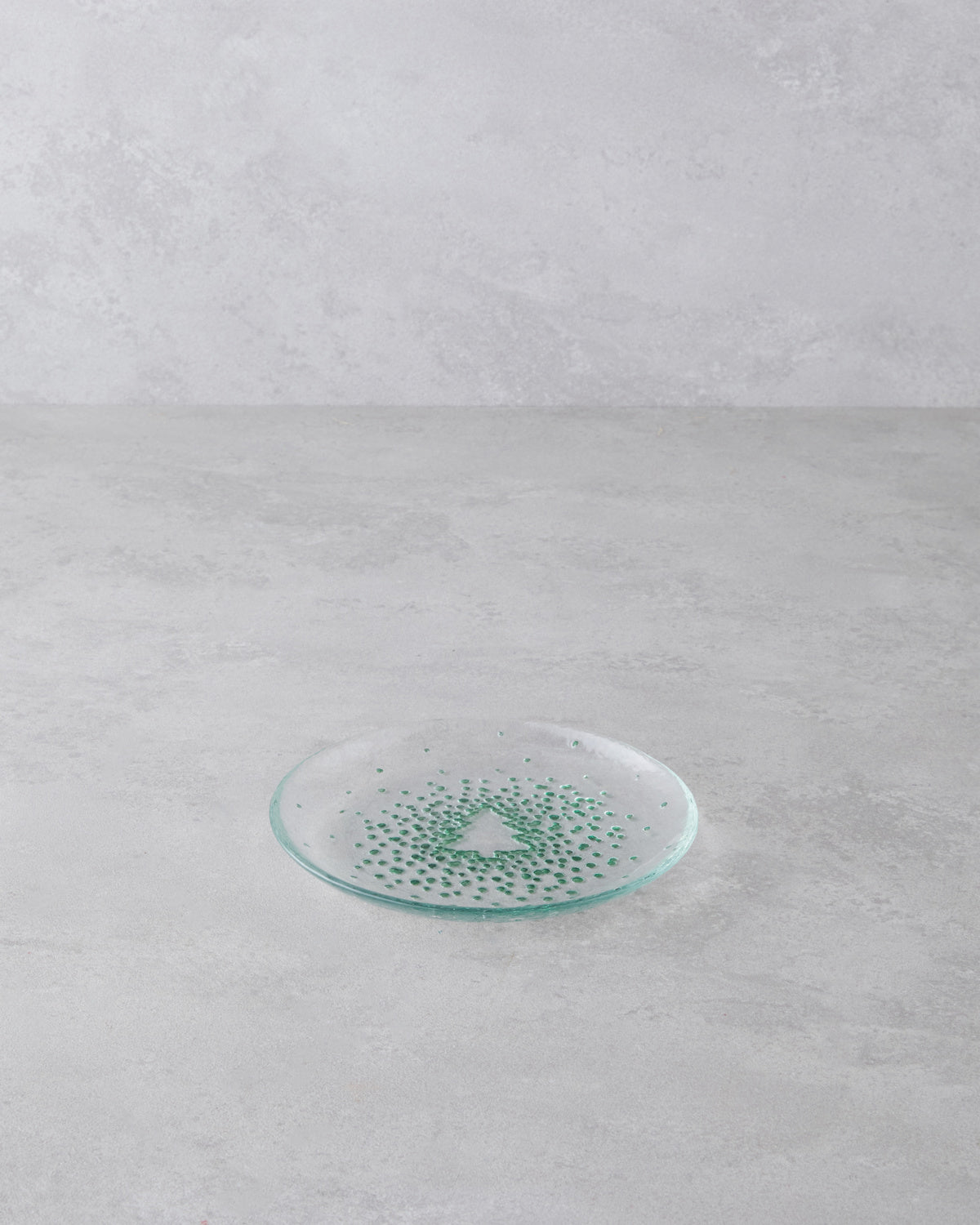 Glass Cake Plate 16 cm Green