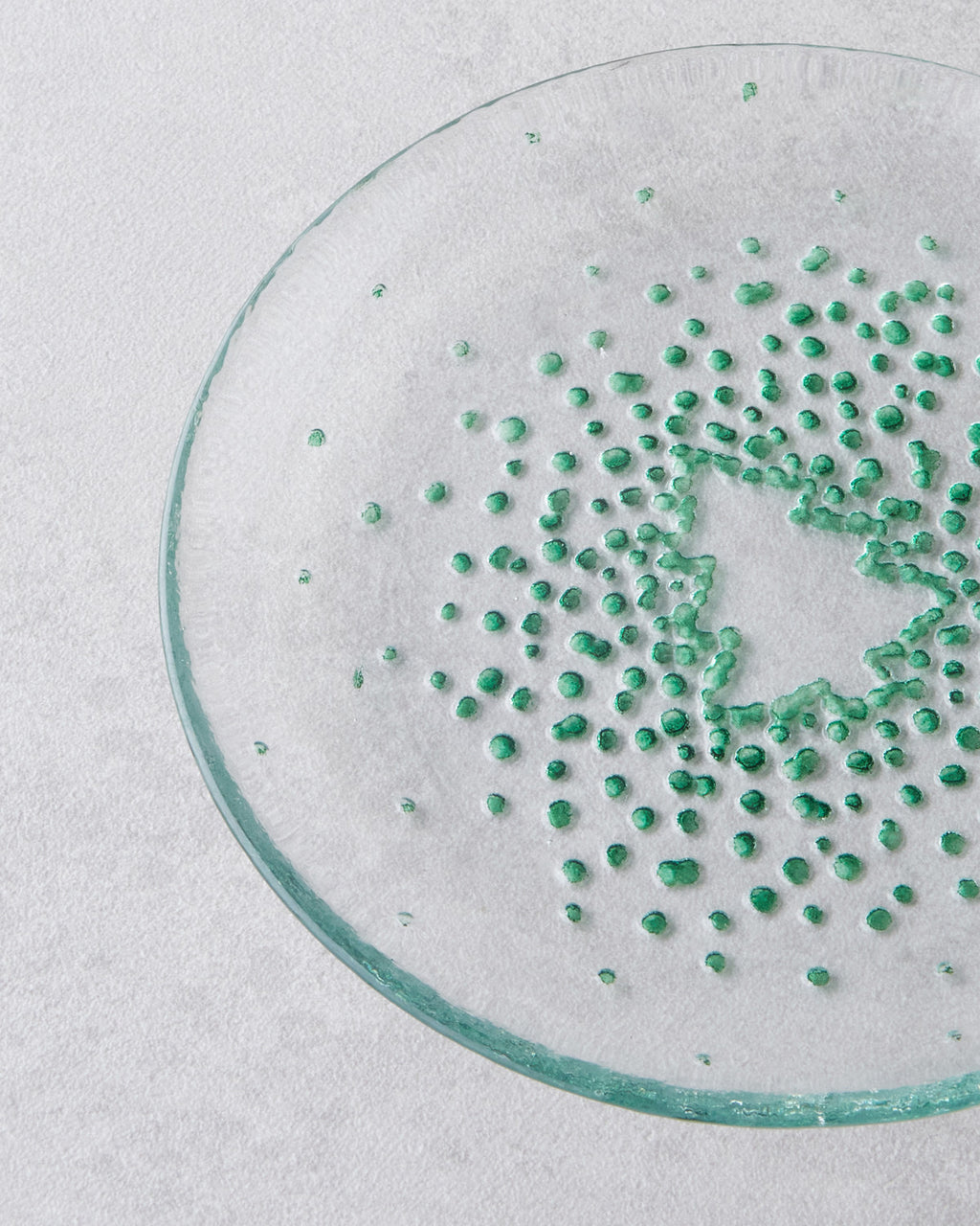Glass Cake Plate 16 cm Green (view 3)