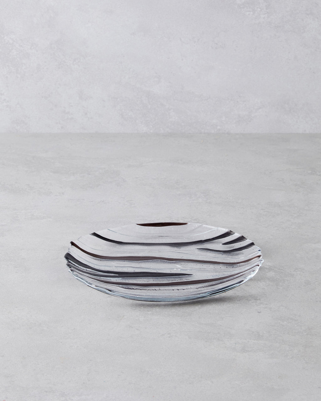 Terra Glass Cake Plate 21 cm Brown - Black