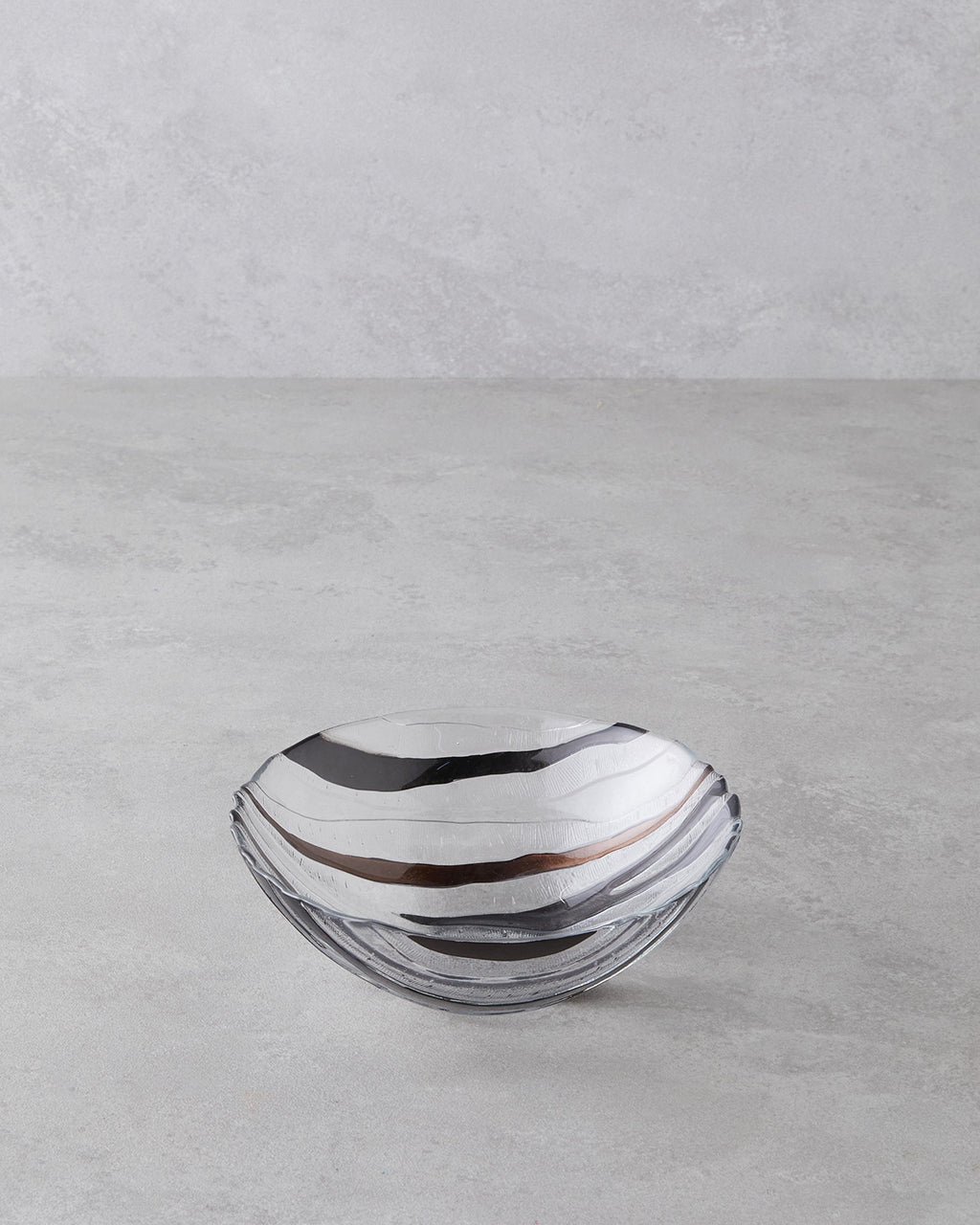 Terra Glass Bowl 16 cm Brown - Black