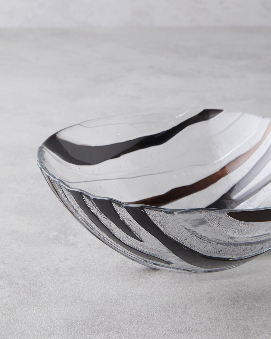 Terra Glass Bowl 16 cm Brown - Black (view 3)