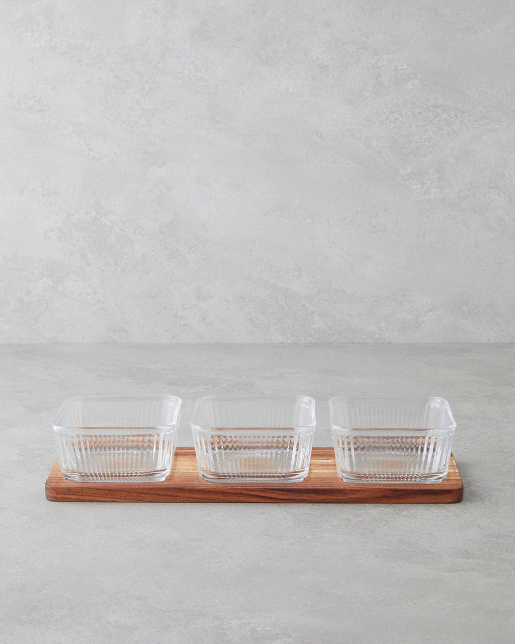 Acacia - Glass 4 Pieces Serving Ware 33x10.5x6 cm Transparent