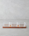 Acacia - Glass 4 Pieces Serving Ware 33x10.5x6 cm Transparent