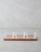 Acacia - Glass 4 Pieces Serving Ware 33x10.5x6 cm Transparent