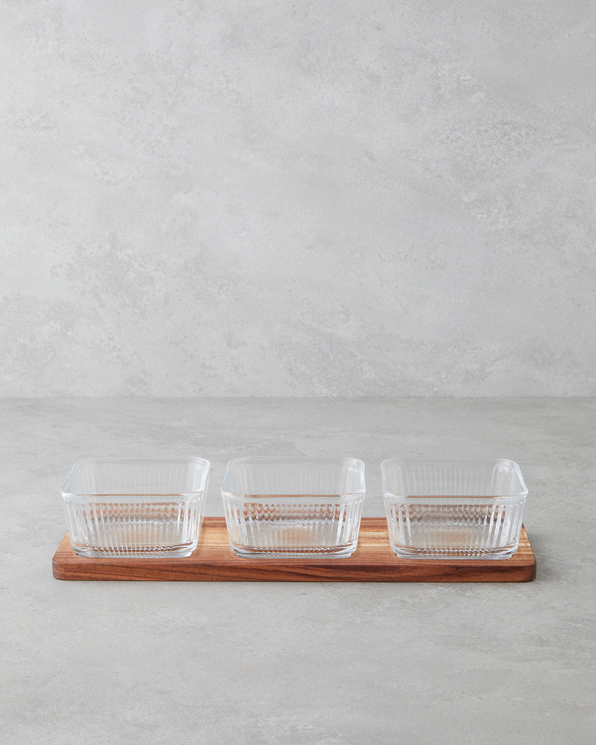 Acacia - Glass 4 Pieces Serving Ware 33x10.5x6 cm Transparent